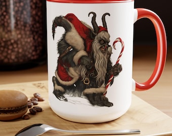 Krampus Two-Tone Coffee Mugs, 15oz