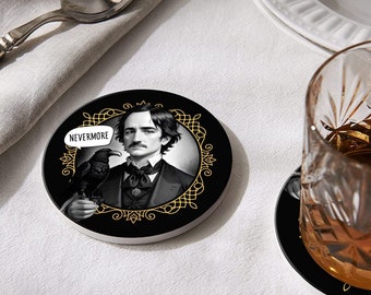 Nevermore coaster - Edgar Allan Poe gothic poetry coaster