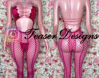 Exotic Dancewear fishnet bodysuit