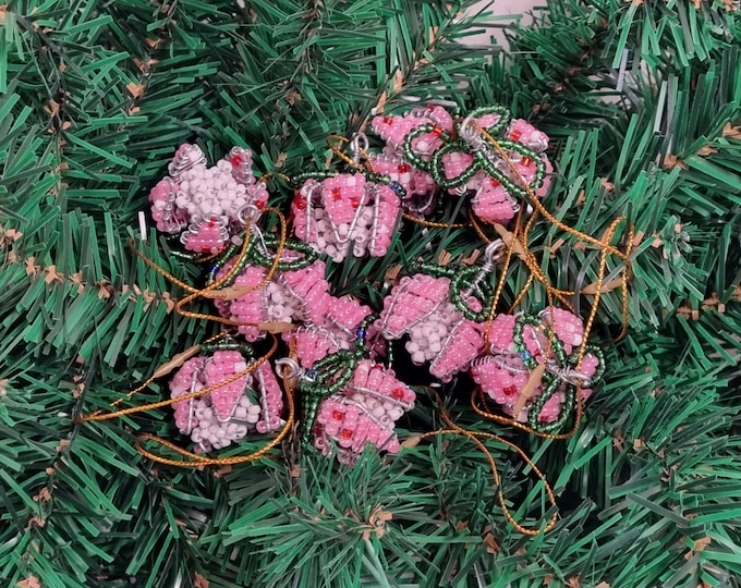 Proteas - Christmas Tree Decoration - Unique Beaded Protea - Handmade in South Africa