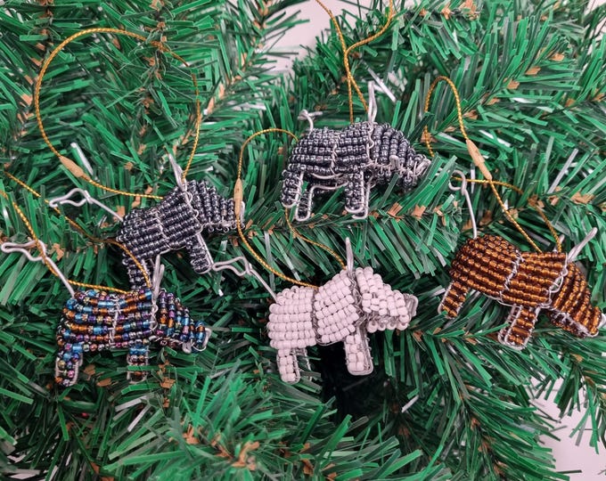 Warthog Christmas Tree Decorations | South African Fair Trade Ornaments | Decor - Handmade Beaded