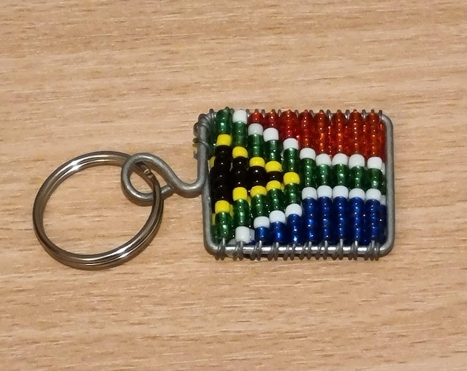 Handcrafted SA Flag Keyring: A Touch of African Artistry on-the-go