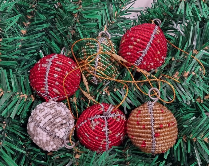 Baubles - Christmas Tree Decoration - Unique Beaded South African - Handmade in South Africa