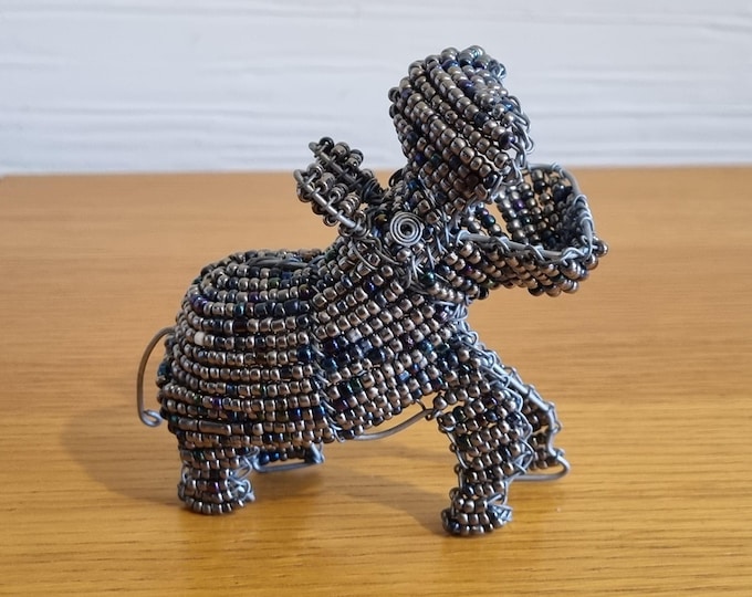 Hippo Lover's Dream: Handmade Glass Bead Hippopotamus Ornament from South Africa