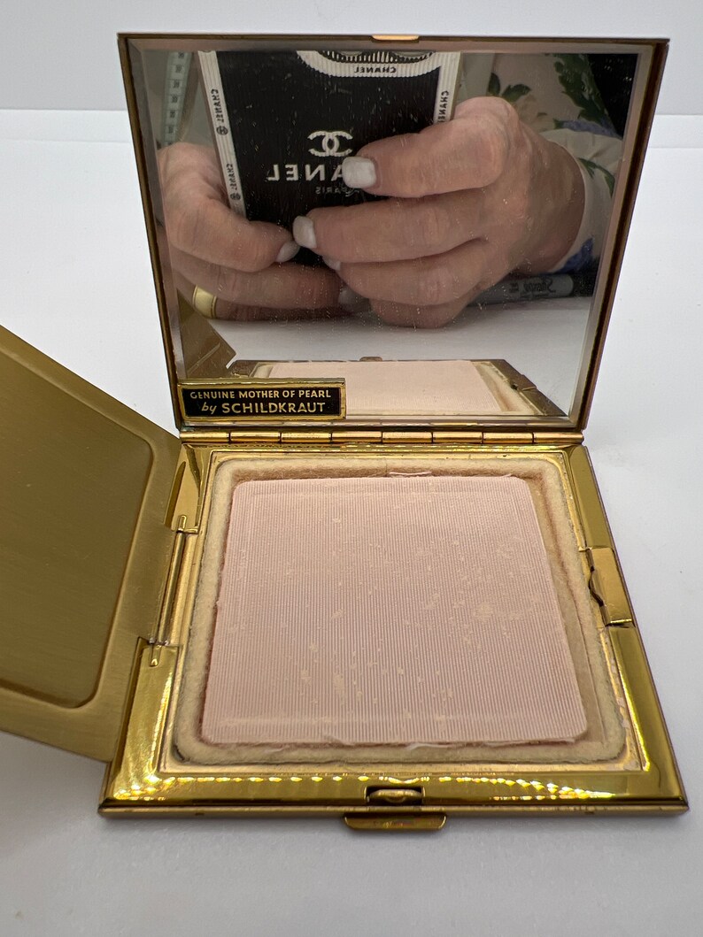 Vintage Genuine Mother of Pearl Art Deco Powder Compact by Schildkraut ...