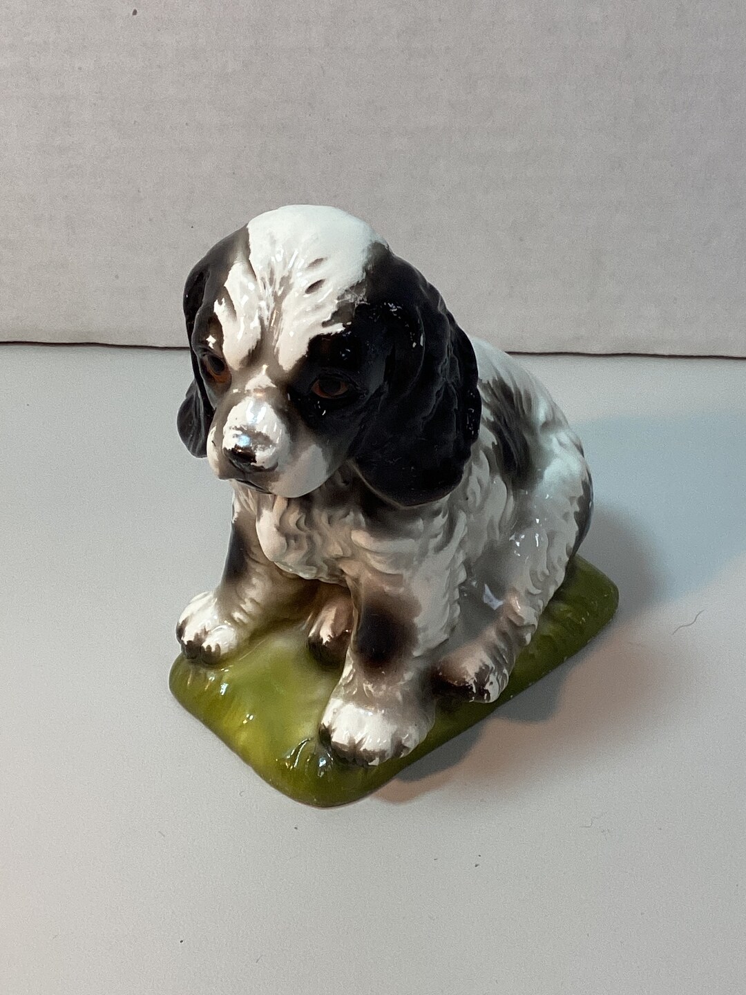 Vintage Made in Japan Cocker Spaniel Dog Figurine 4 1/2 Tall 3.5 Wide