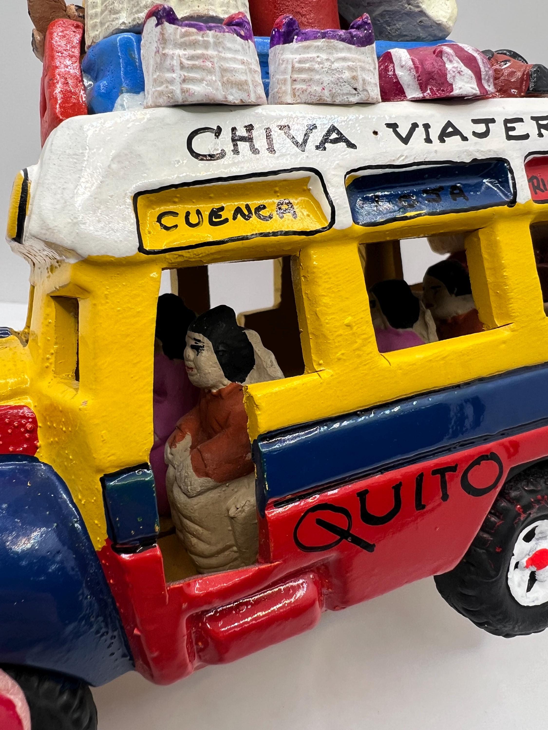 Ecuador Colorful Clay City/town Bus. Chiva. the Detail is Ecuador Colorful Clay City/town Bus. Chiva. the Detail is