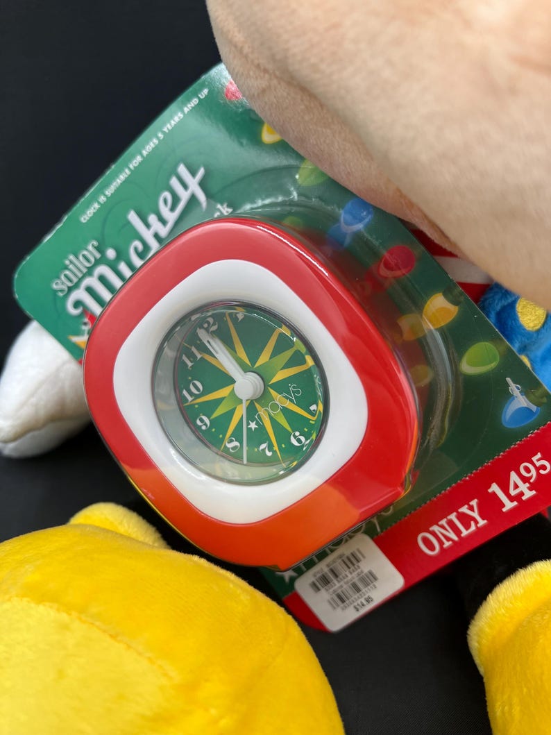 Vintage 2009 Macy's Holiday Sailor Mickey Mouse Plush with Clock – Limited Edition bild 3