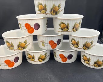 Set of 6 Spoons - Royal Worcester - Evesham - Porcelain Handles - Etsy