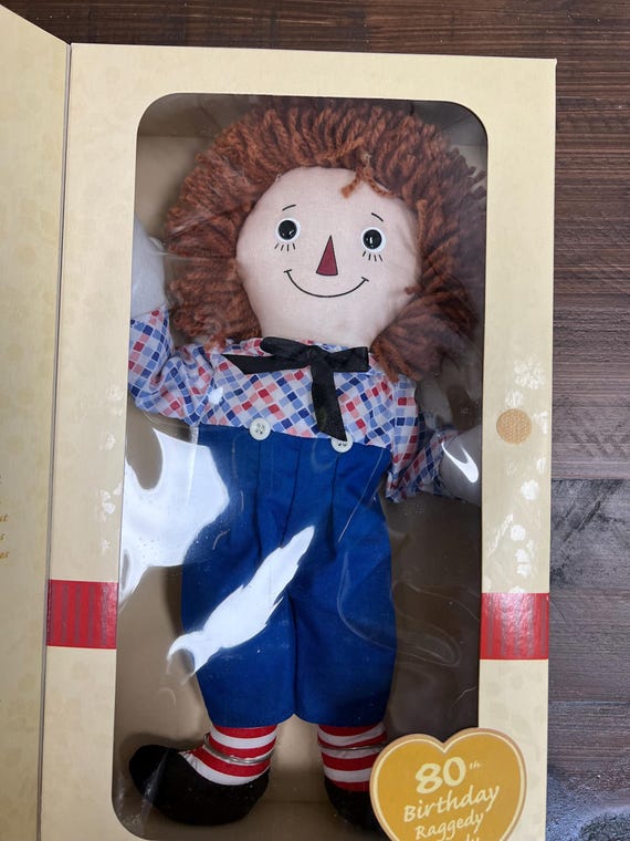 Vintage DAKIN Raggedy Andy Doll: 80th Birthday Commemorative