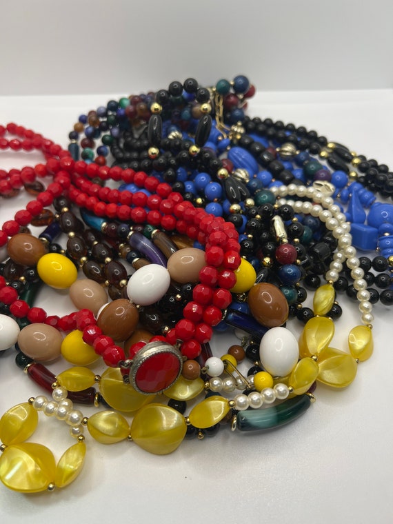 Vtg West Germany lot of 11 beaded necklaces beauti