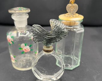 Vintage Perfume Bottles and Vanity Jars Set – Decorative Glass Containers