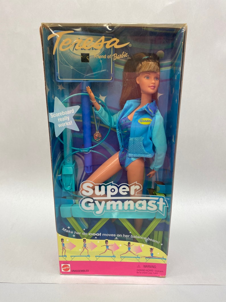 Mattel Teresa Super Gymnast Balance Beam Doll Friend of Etsy