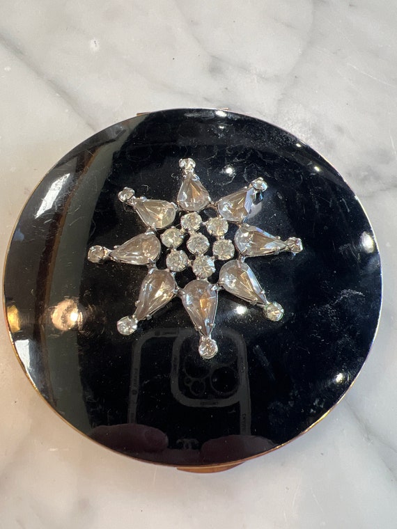 Vintage Elgin American black with Rhinestone Star 