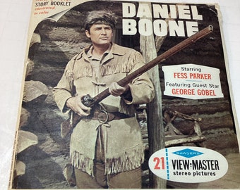 Vintage View-Master Daniel Boone 3 Reels and Story Book.  1965 Excellent Condition