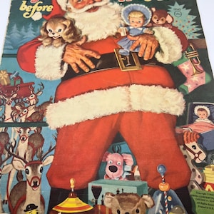 Amazing vibrant color Vtg The night before Christmas 1961 Merrill Company Publishers. In great condition.