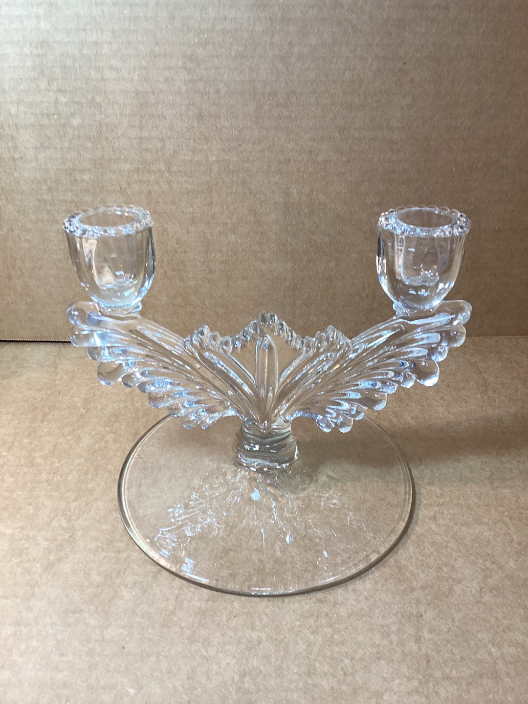 Photo inspiration: Fresh Look at Vintage Tiffin Franciscan Art Deco Wing Shaped Glass Double Candle