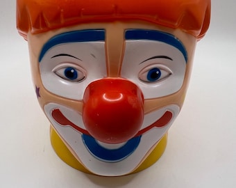 Vintage Ringling Bros and Barnum Bailey The Greatest Show on Earth Clown Plastic Mug. RARE