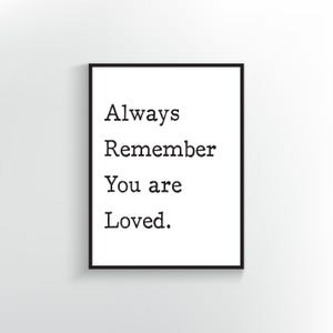 Recuerda siempre que eres amado Imprimir / Cita inspiradora