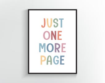 Nur noch eine Seite drucken | Klassenzimmer Poster | Zuhause Schule Wall Art