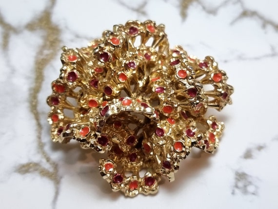 VTG Rare Christian Dior - Beautiful flower brooch… - image 1