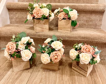 Rose and Eucalyptus Centerpiece