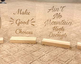 Custom Acrylic Table Sign