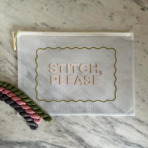 Lustige Nadelspitzen-Projekttasche - Stitch, Bitte - NDLPT Pool Tasche - Aufbewahrung - Reißverschluss - WIP - Reisen