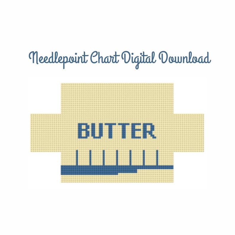 Butter 3D Finish Needlepoint Chart (Digital Download) image 1