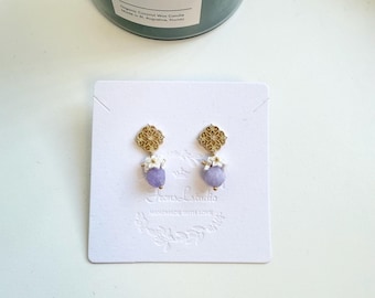 Crystal Dangle Earrings: 18k Gold Plated, Handmade Wedding Jewelry