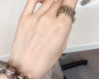 14k Gold Fill Statement Ring: Adjustable Friendship Ring