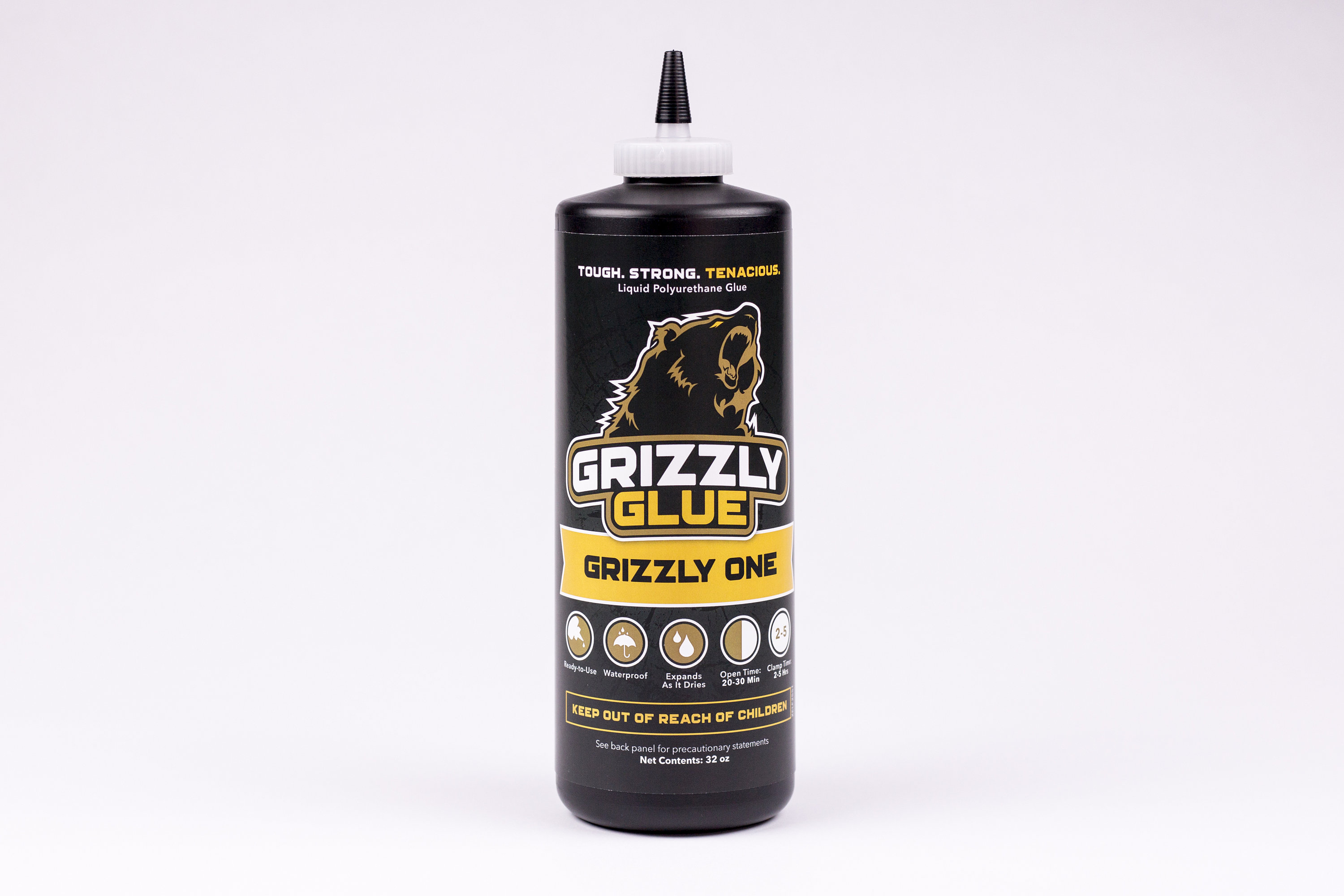 Grizzly One Wood Glue, Polyurethane Adhesive, 32 Ounce Bottle by