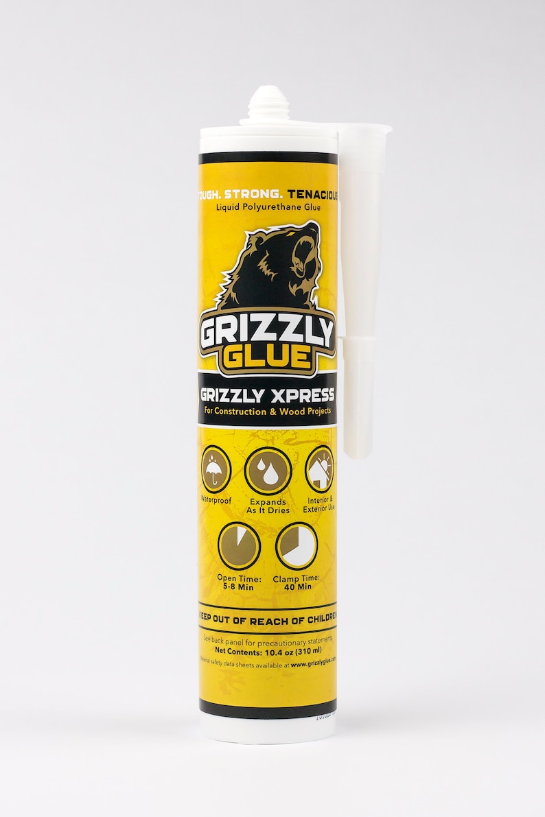 Grizzly Xpress Wood Glue, Polyurethane Adhesive, 1 Cartridge by Grizzly