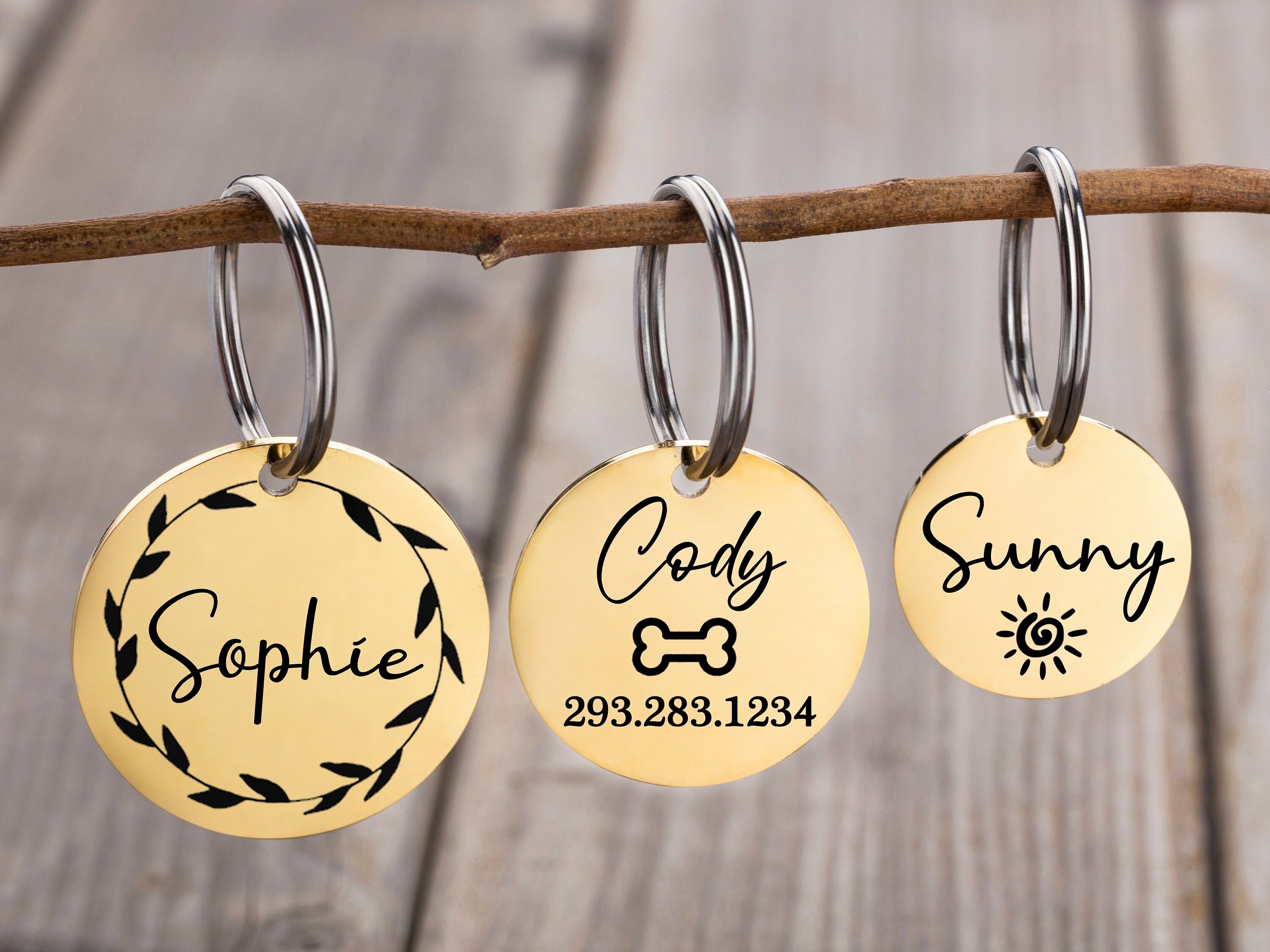 Microchipped dog tagPersonalized pet dog ID tag dog ID Etsy