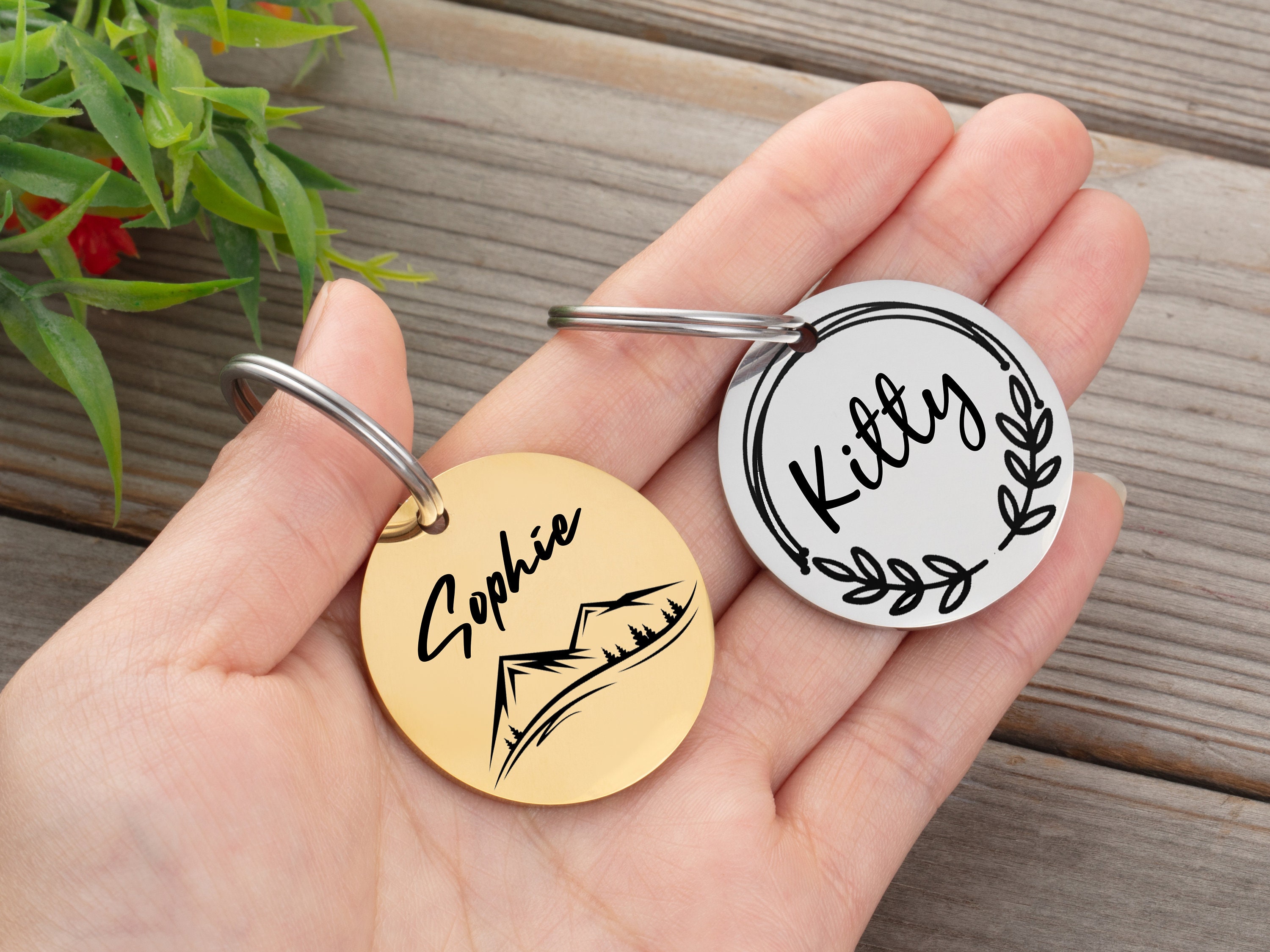 Microchipped dog tagPersonalized pet dog ID tag dog ID Etsy