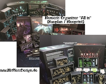 Nemesis "All in"® Organizer - Building Plan Bundle compatible with this board game (.pdf)