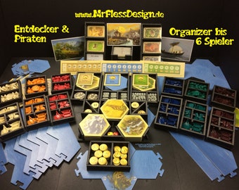 Organizer - Blueprint (german) compatible with Catan® Explorers & Pirates (.pdf) up to 6 players