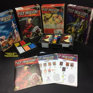 Pulp Invasion!® Organizer - Blueprint (german) compatible with this board game (.pdf).