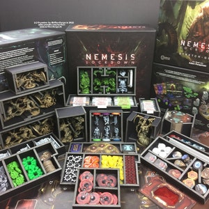 Nemesis Lockdown® Organizer - plano de construção (inglês) compatível com este jogo de tabuleiro incl.