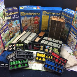 Carcassonne® & 10 expansion organizer - blueprint (German) compatible for this board game (.pdf)
