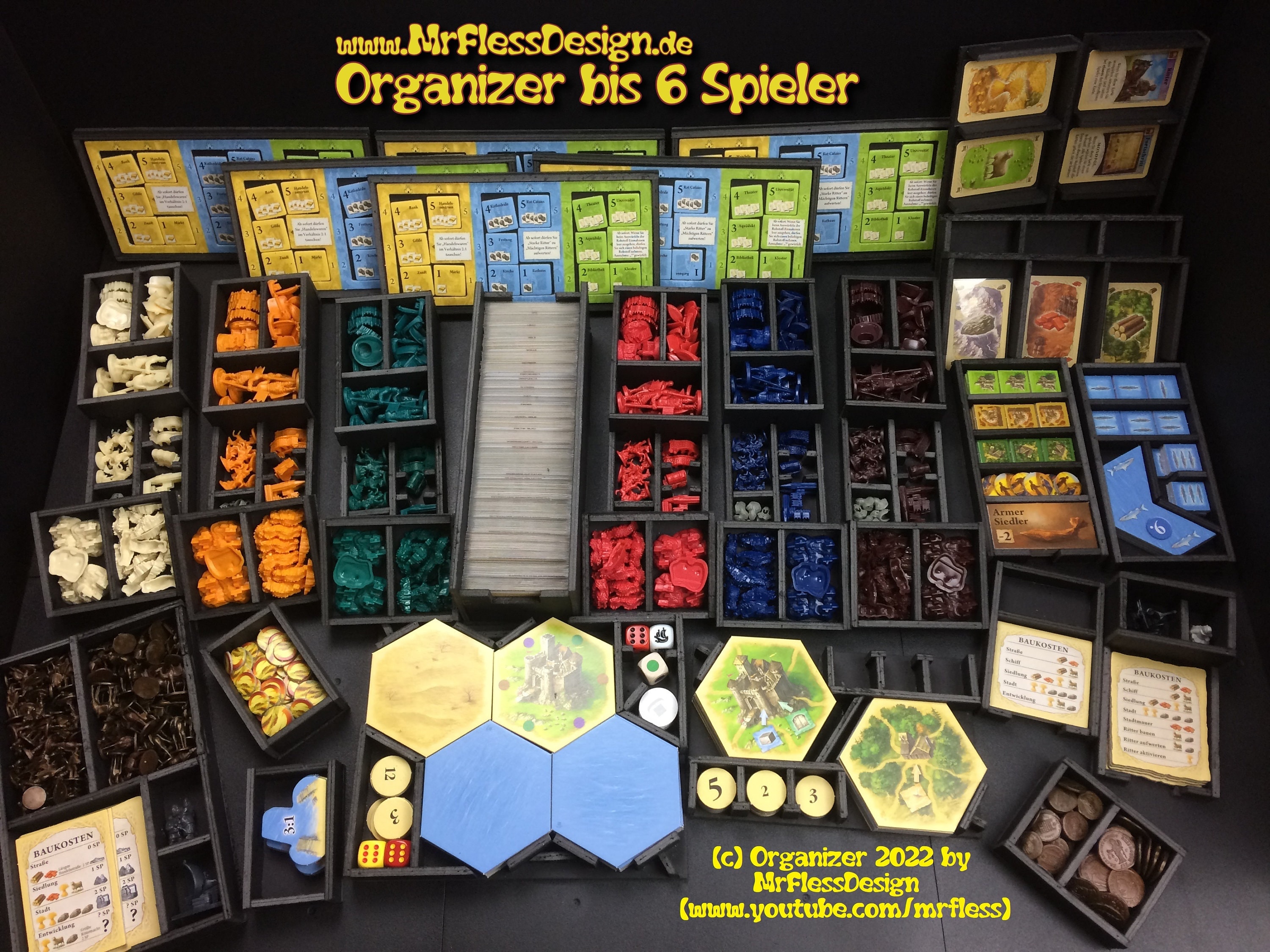 Organizer - Blueprint (german) compatible with Catan® & Expansions (.pdf) up to 6 players