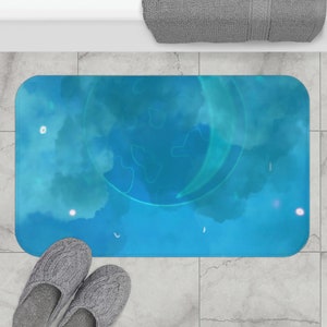 Bath Mat - Chichen Itza Sky - Sad Little Frenchie - French Bulldog