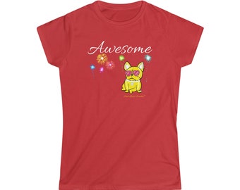 Golden Frenchie Softstyle T-Shirt - Damen Französische Bulldogge Shirt