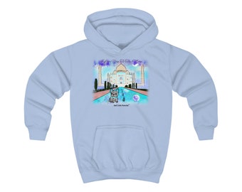 Felpa con cappuccio per bambini - Taj Mahal - Piccolo francese triste