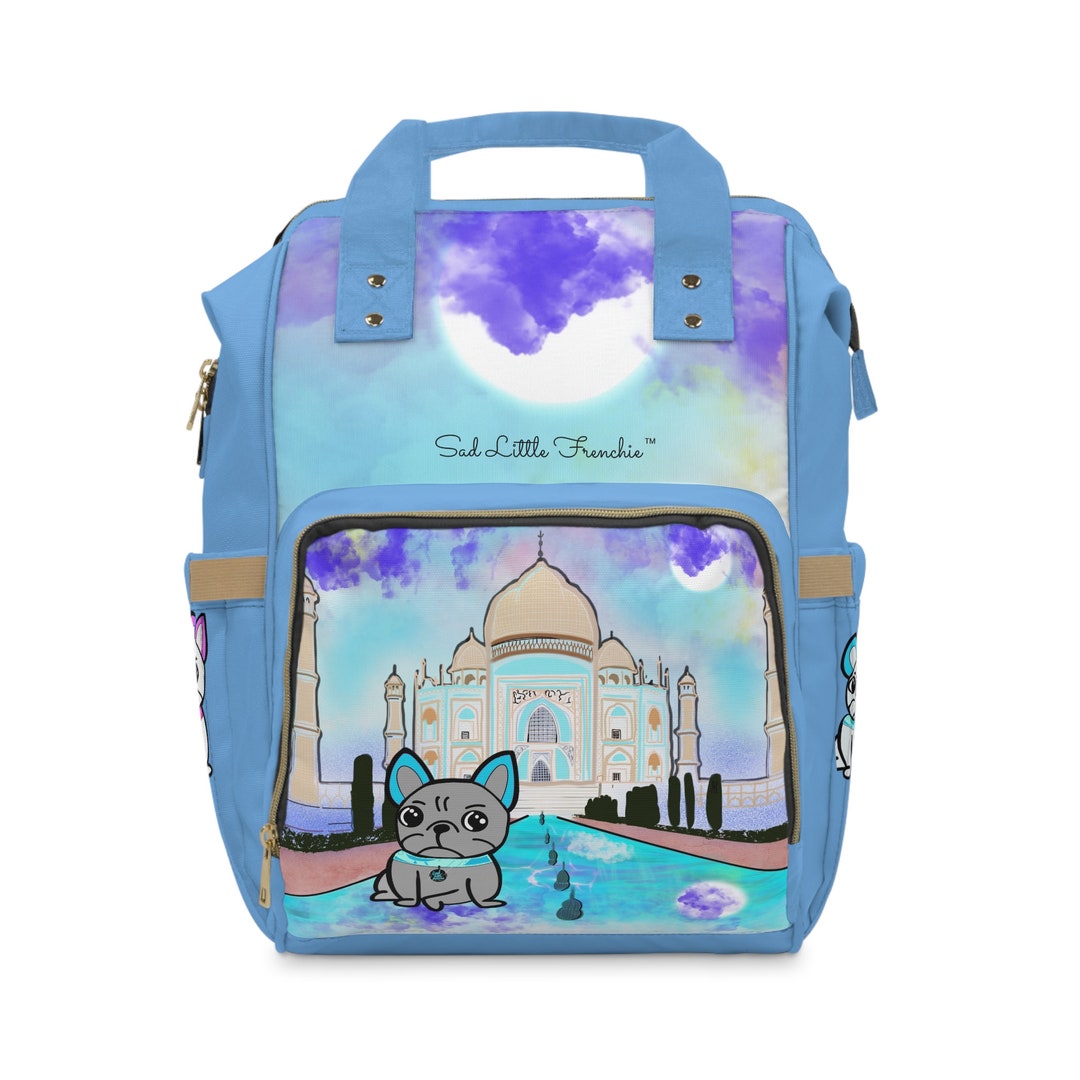 Diaper Backpack - Taj Mahal - Sad Little Frenchie - French Bulldog - Etsy