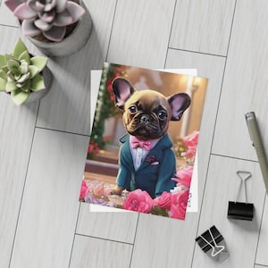 Carte - Félicitations pour mariage - Sad Little Frenchie - Bouledogue français