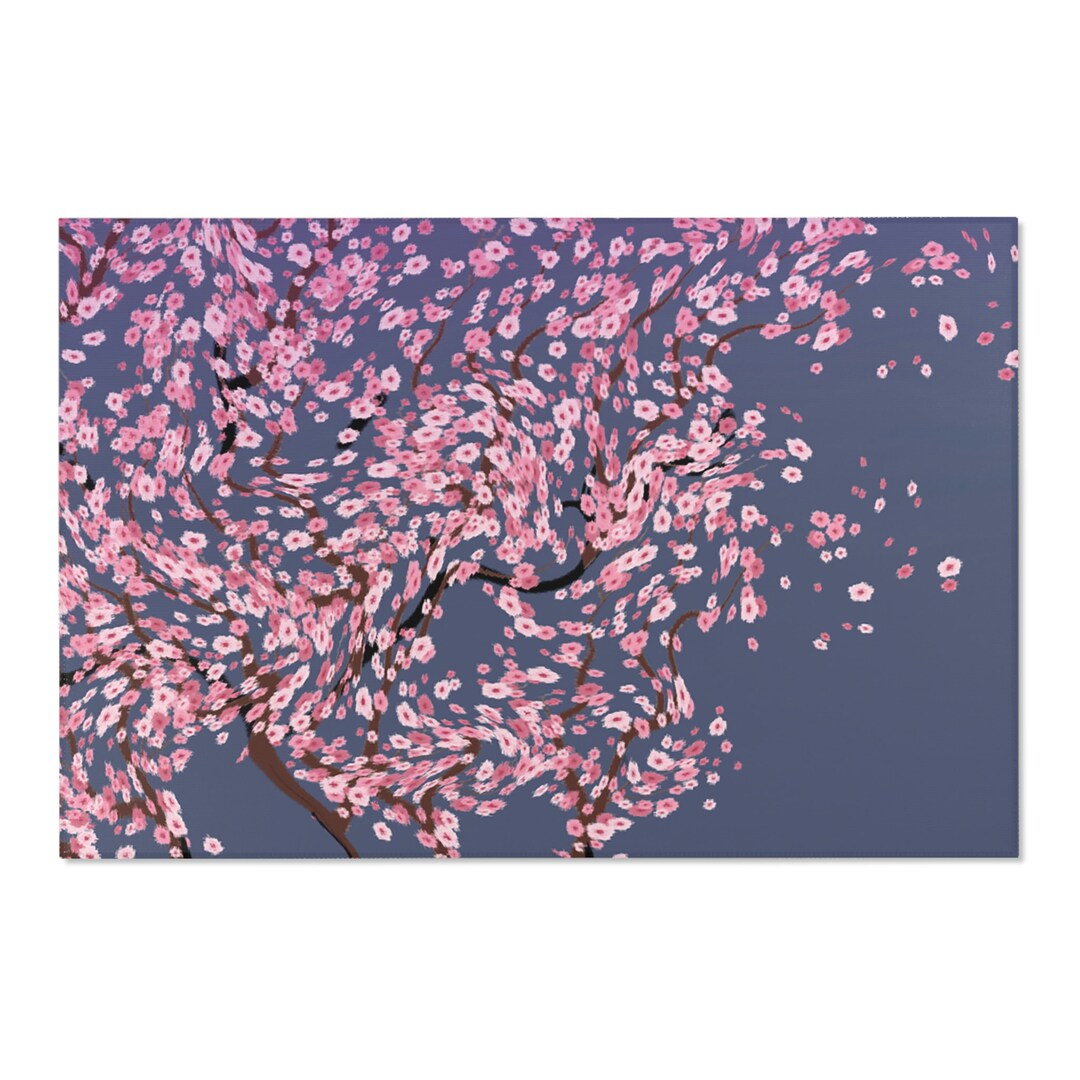 Cherry Blossom - Area Rug - Sad Little Frenchie - French Bulldog - Etsy