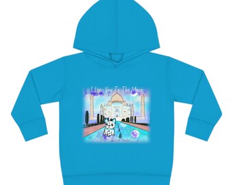 Felpa con cappuccio in pile pullover per bambini 2-6T - Taj Mahal - Piccolo francese triste - Bulldog francese