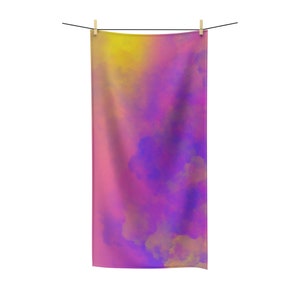 Bath Towel - Hawaiian Sunset - Sad Little Frenchie - French Bulldog