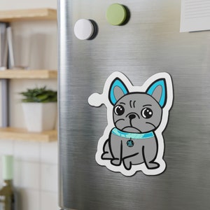 Magnet - Sad Little Frenchie - Gray/Blue Frenchie - French Bulldog